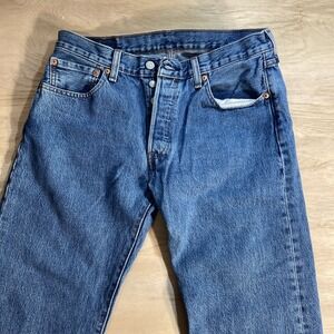 Levi's 501‎ Jeans Mens 32x32 Blue Original Fit Straight Medium Wash Denim Pants